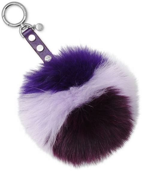 Michael Kors Lollipop Large Fur Pom Pom Key Charm 